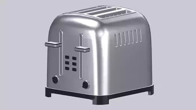 Toaster Kitchen appliances PBR model Low-poly 3D model Toaster Kitchen appliances PBR model Low-poly 3D model