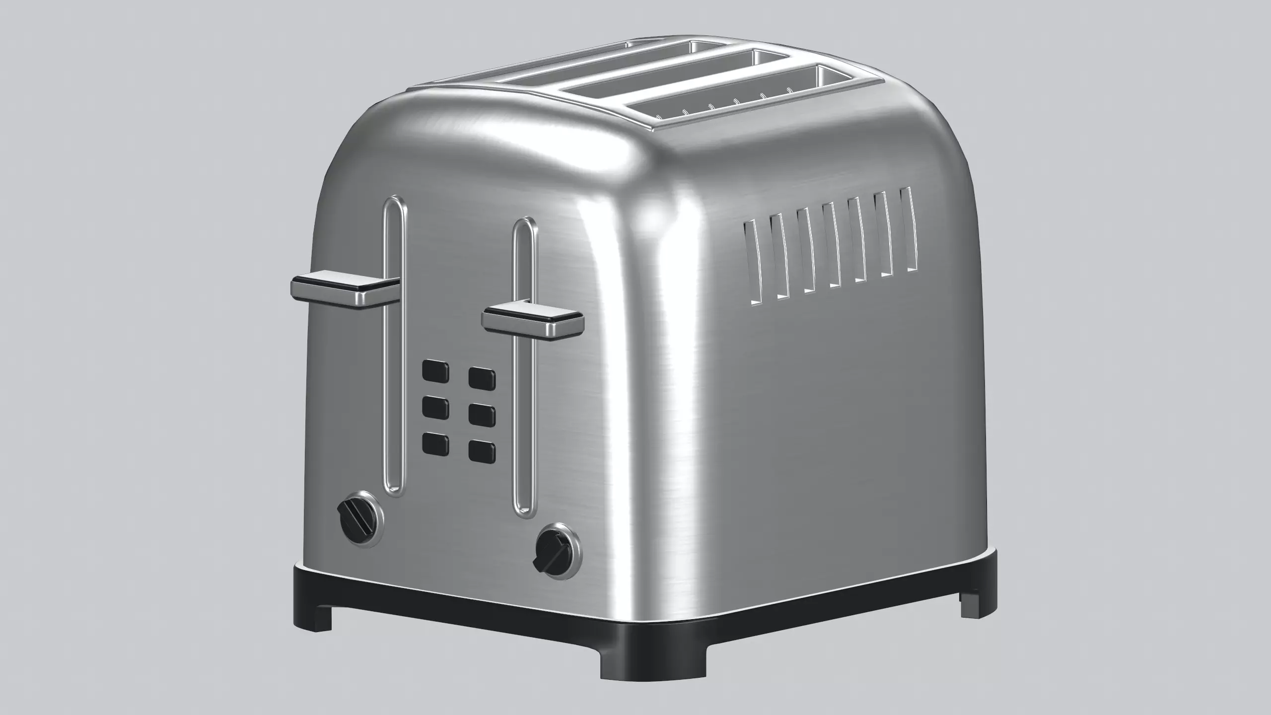 Toaster Kitchen appliances PBR model Low-poly 3D model_0