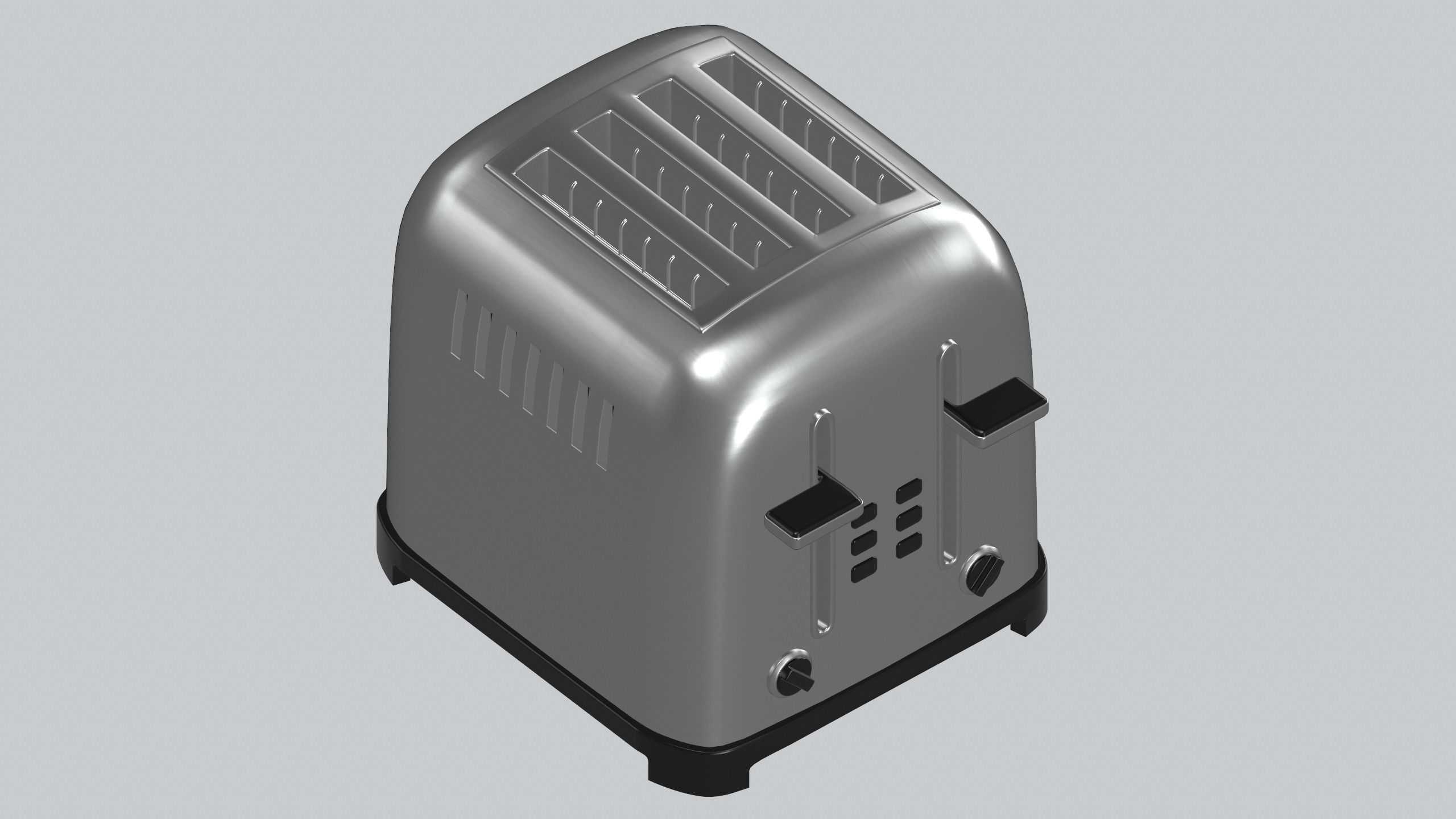 Toaster Kitchen appliances PBR model Low-poly 3D model_9