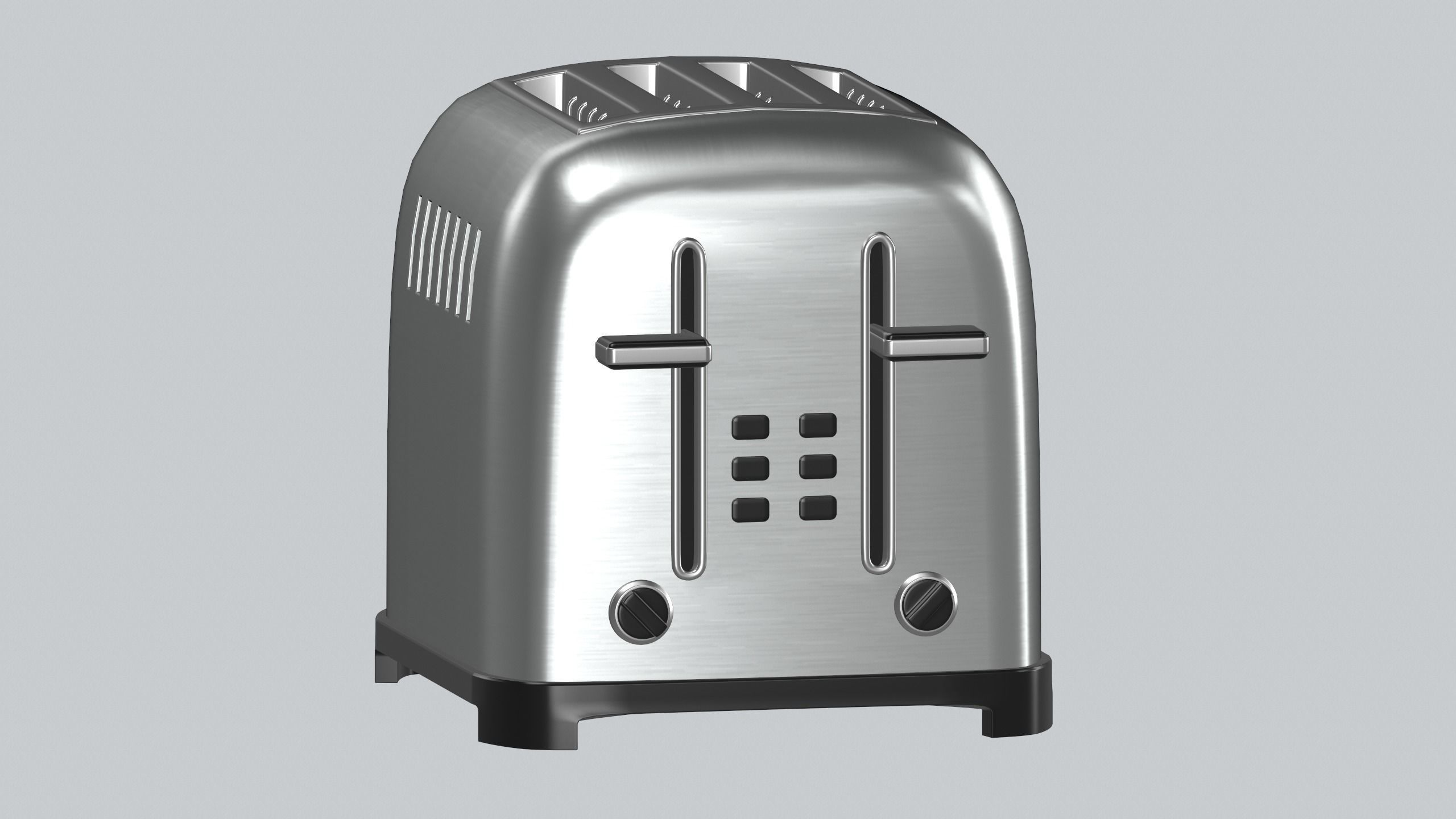 Toaster Kitchen appliances PBR model Low-poly 3D model_8