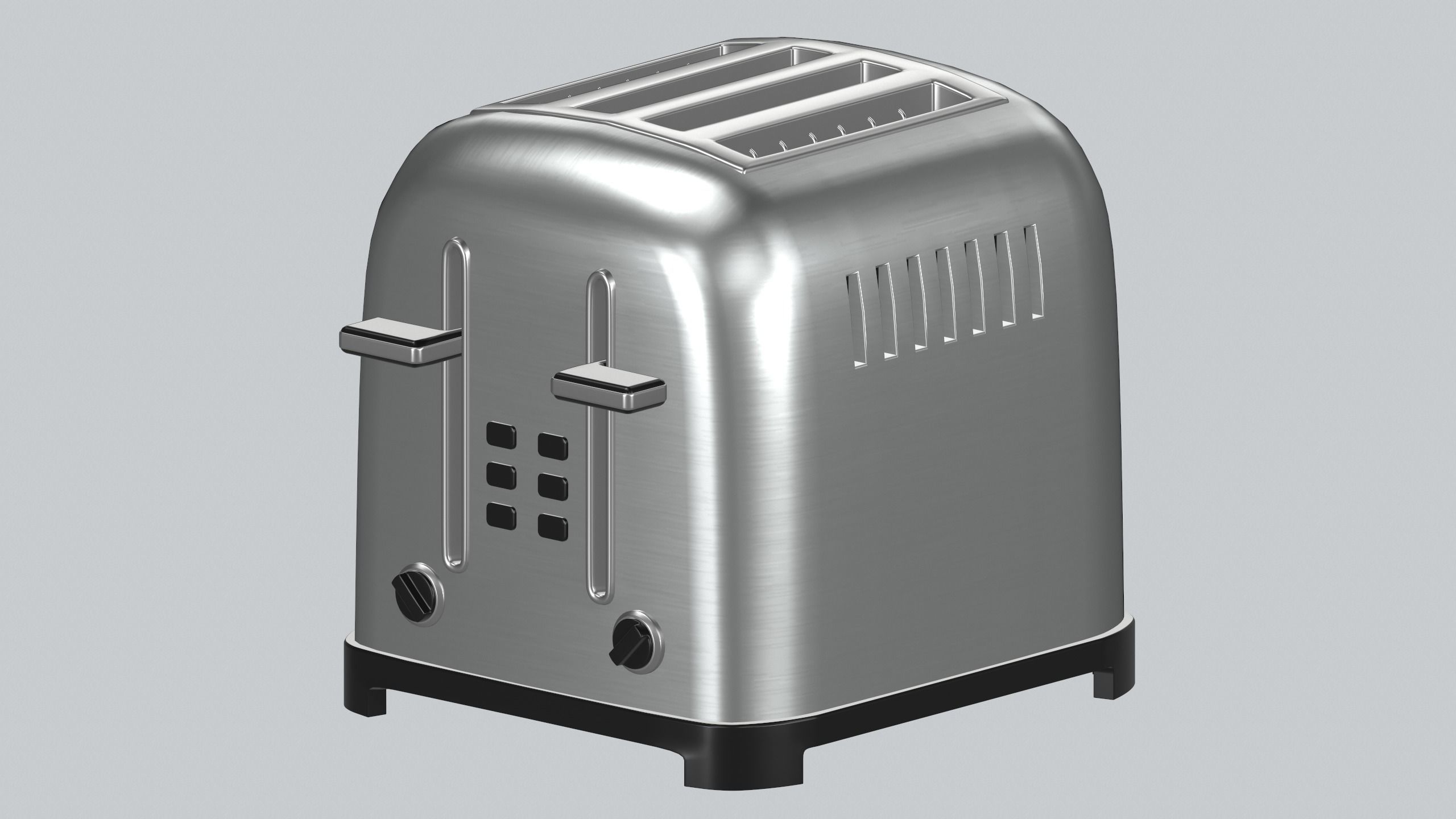 Toaster Kitchen appliances PBR model Low-poly 3D model_1