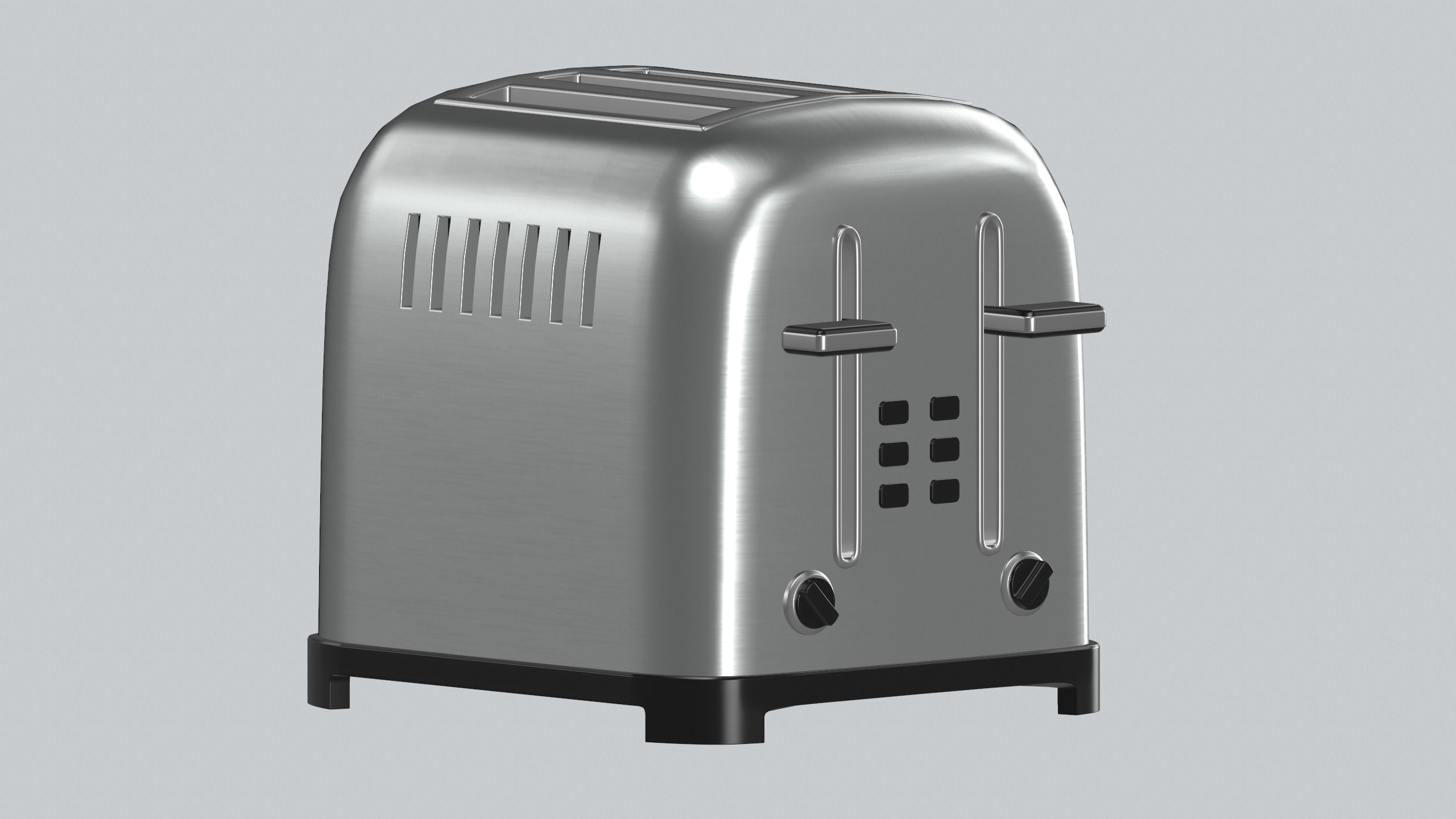 Toaster Kitchen appliances PBR model Low-poly 3D model_7