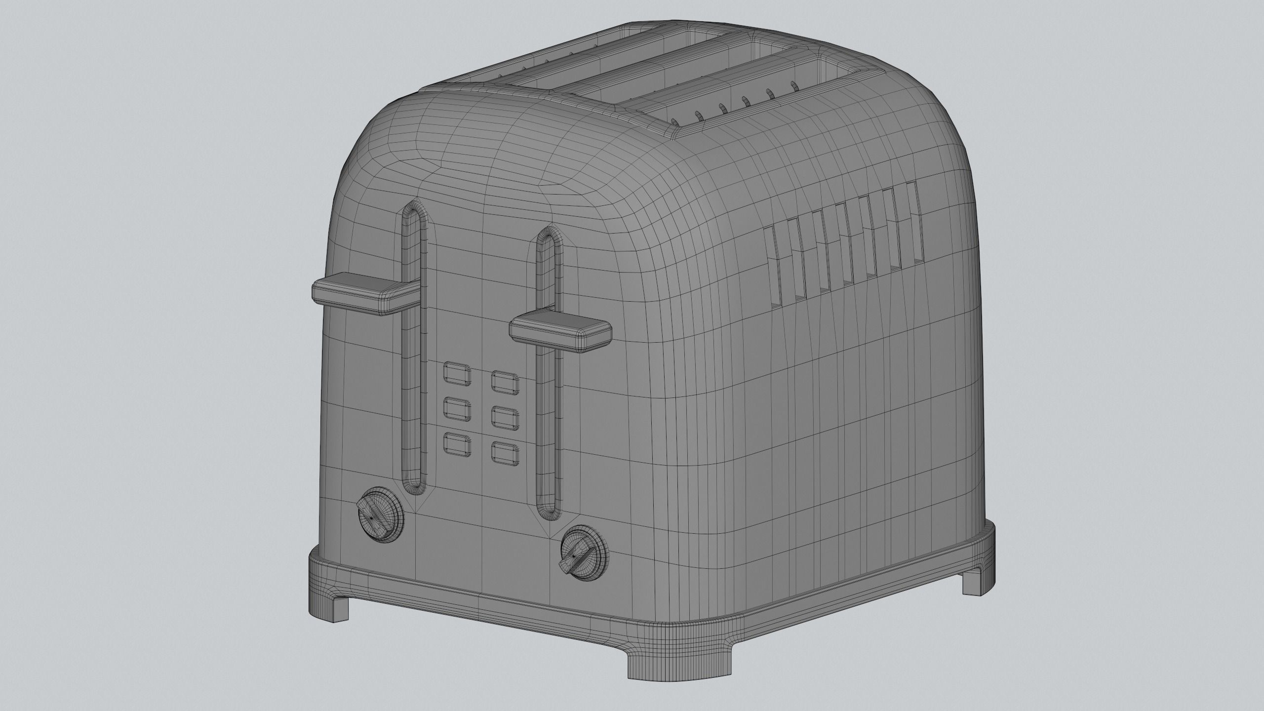 Toaster Kitchen appliances PBR model Low-poly 3D model_11