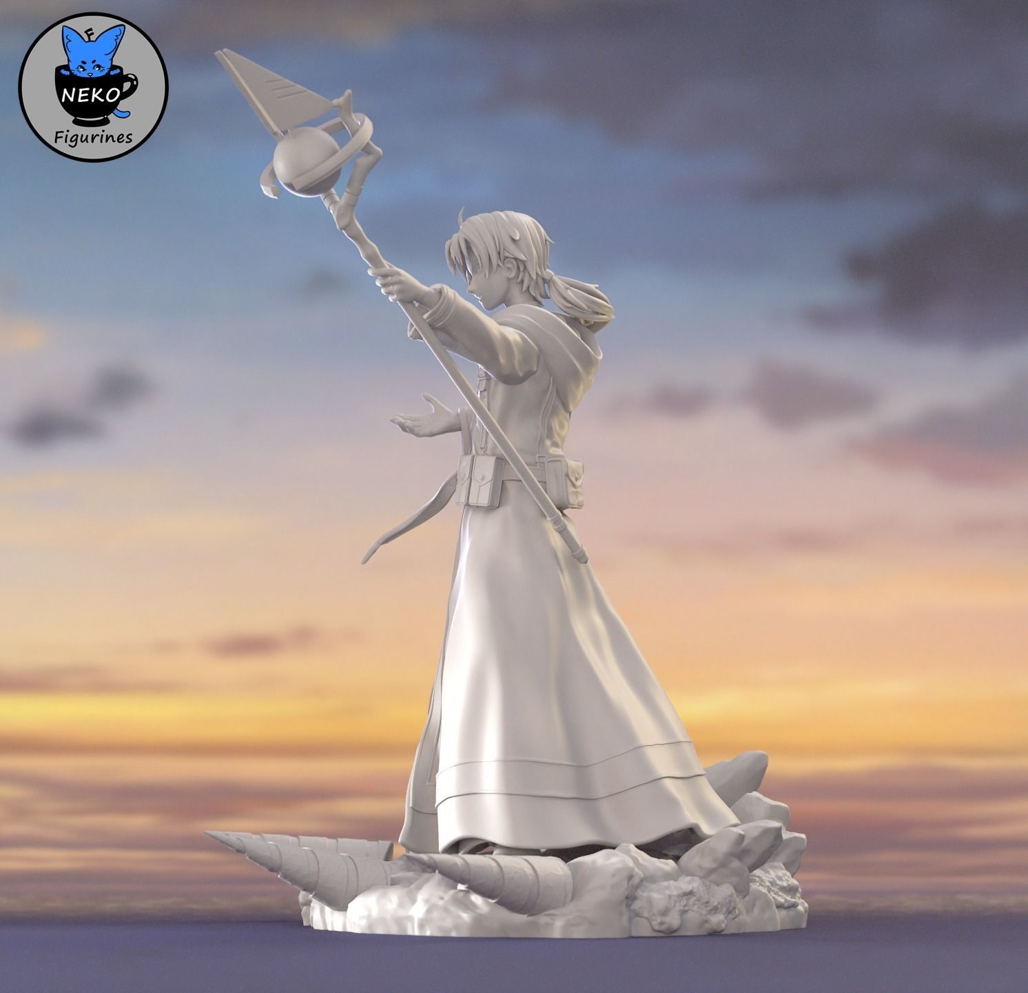 Rudeus Greyrat - Mushoku Tensei Anime Figurine for 3D printing  3D print model_17
