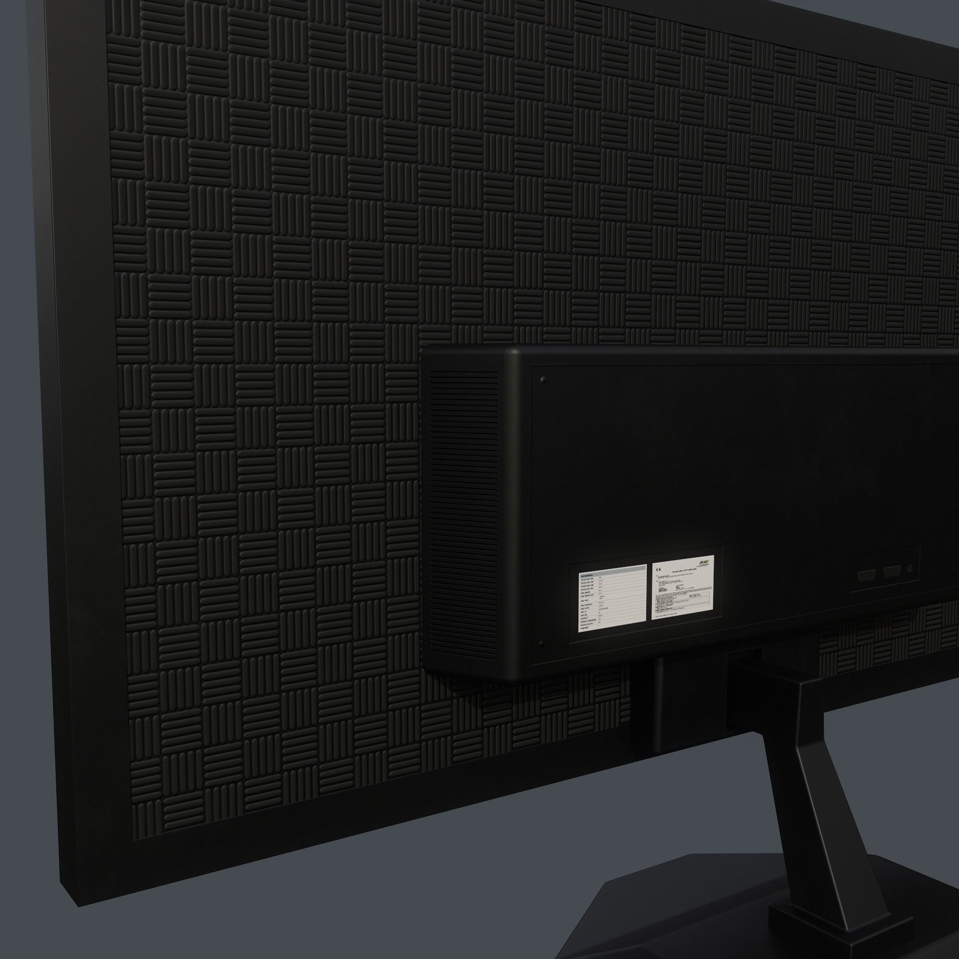 Desktop Monitor Low-poly 3D model_13