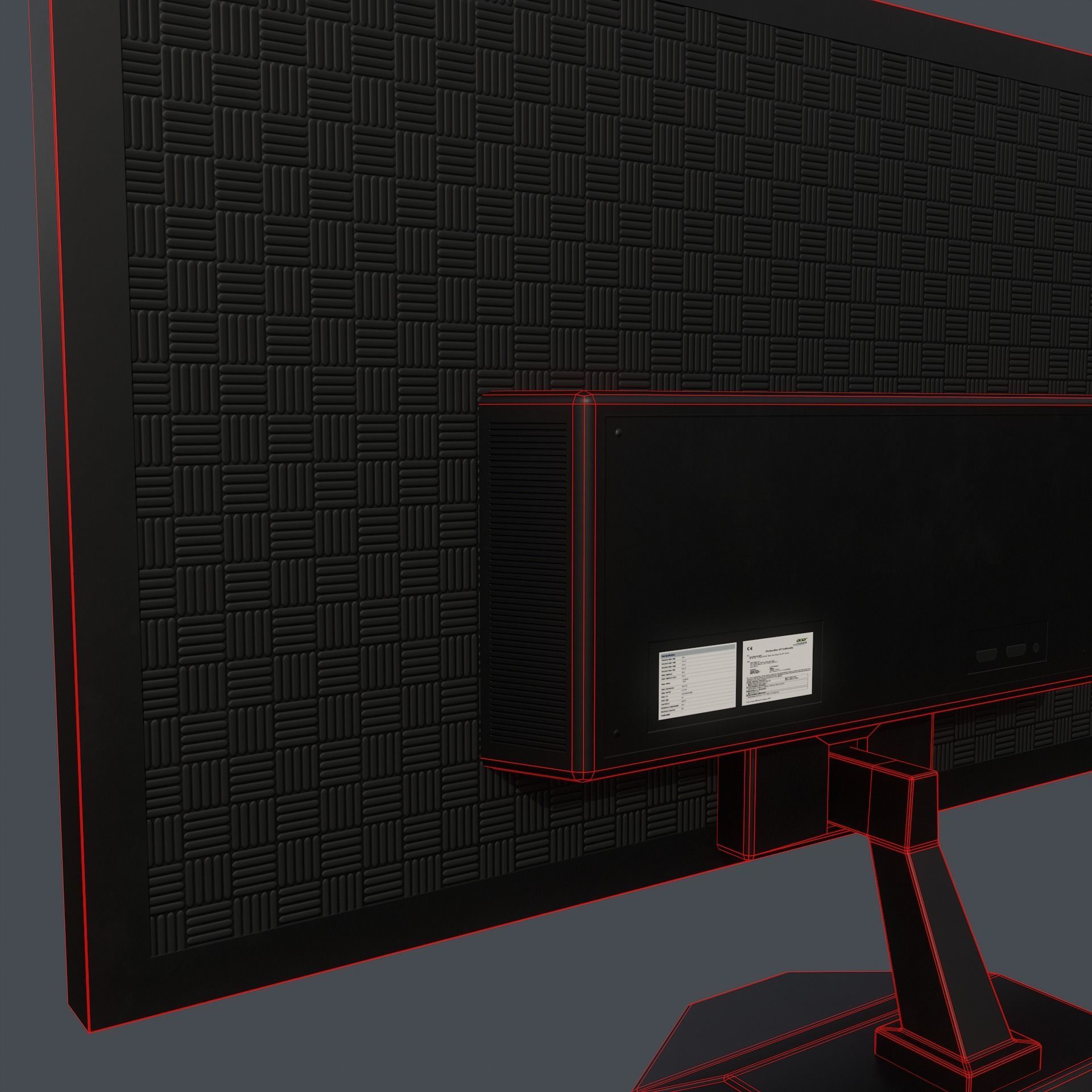Desktop Monitor Low-poly 3D model_12