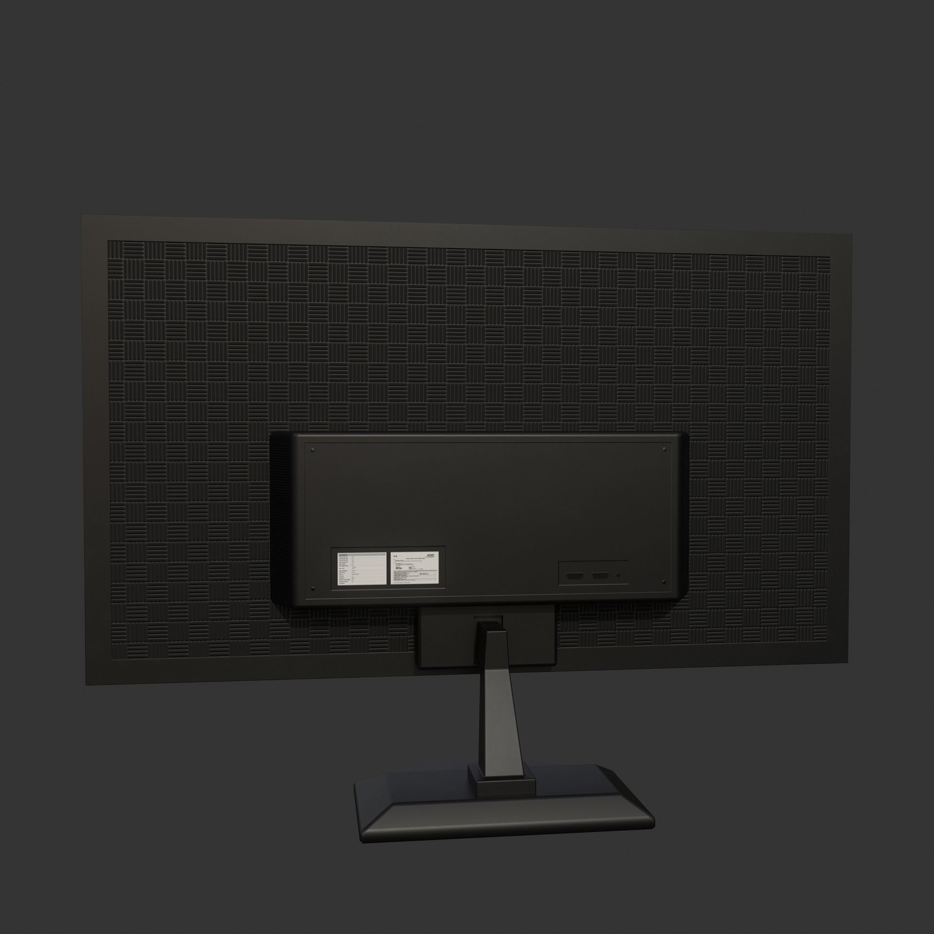 Desktop Monitor Low-poly 3D model_8
