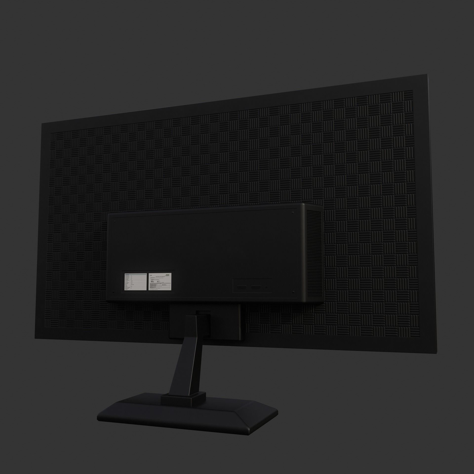 Desktop Monitor Low-poly 3D model_11