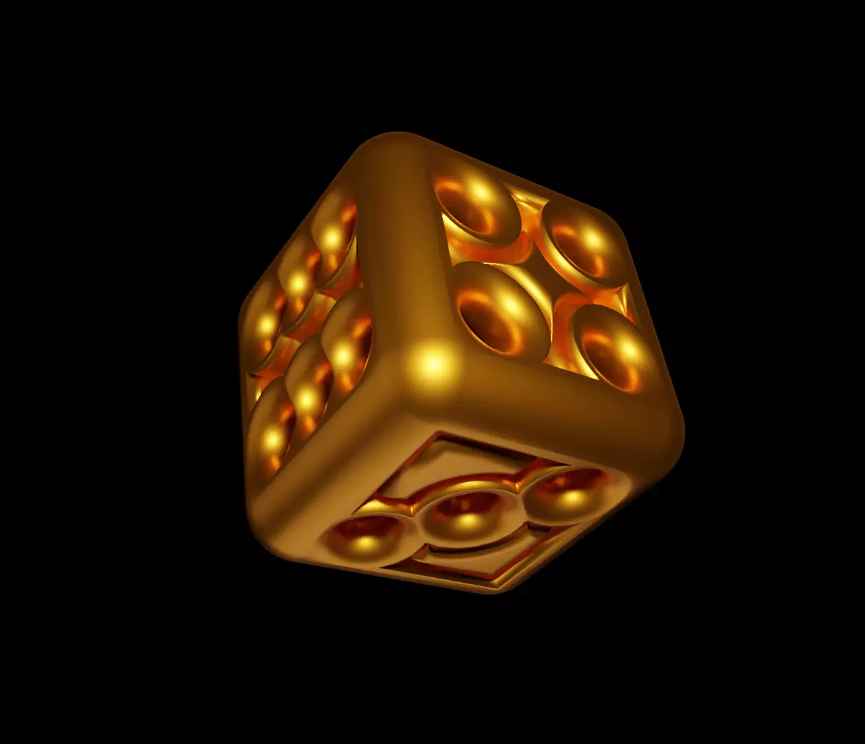 Perforated Special Design Stylish Dice 3D 3D print model