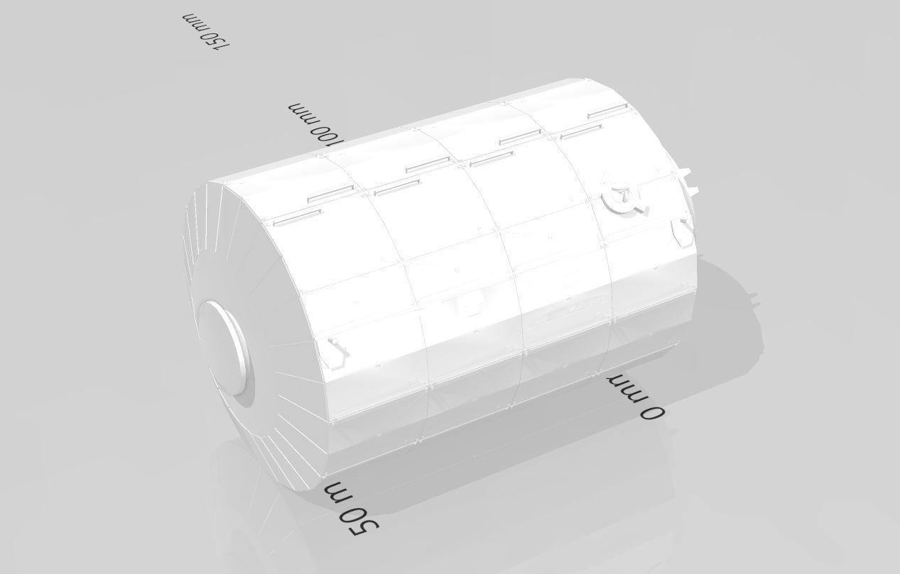 columbus space module 3D print model_3