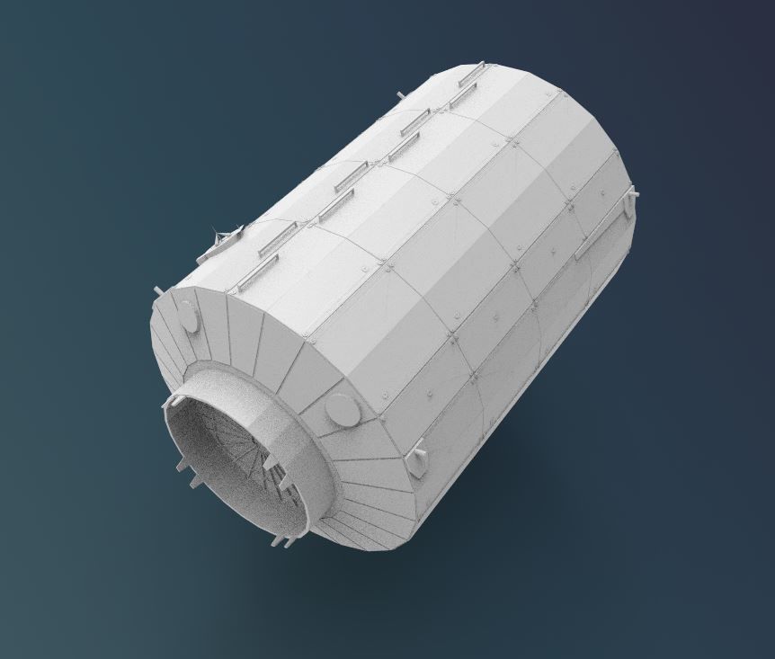 columbus space module 3D print model_5