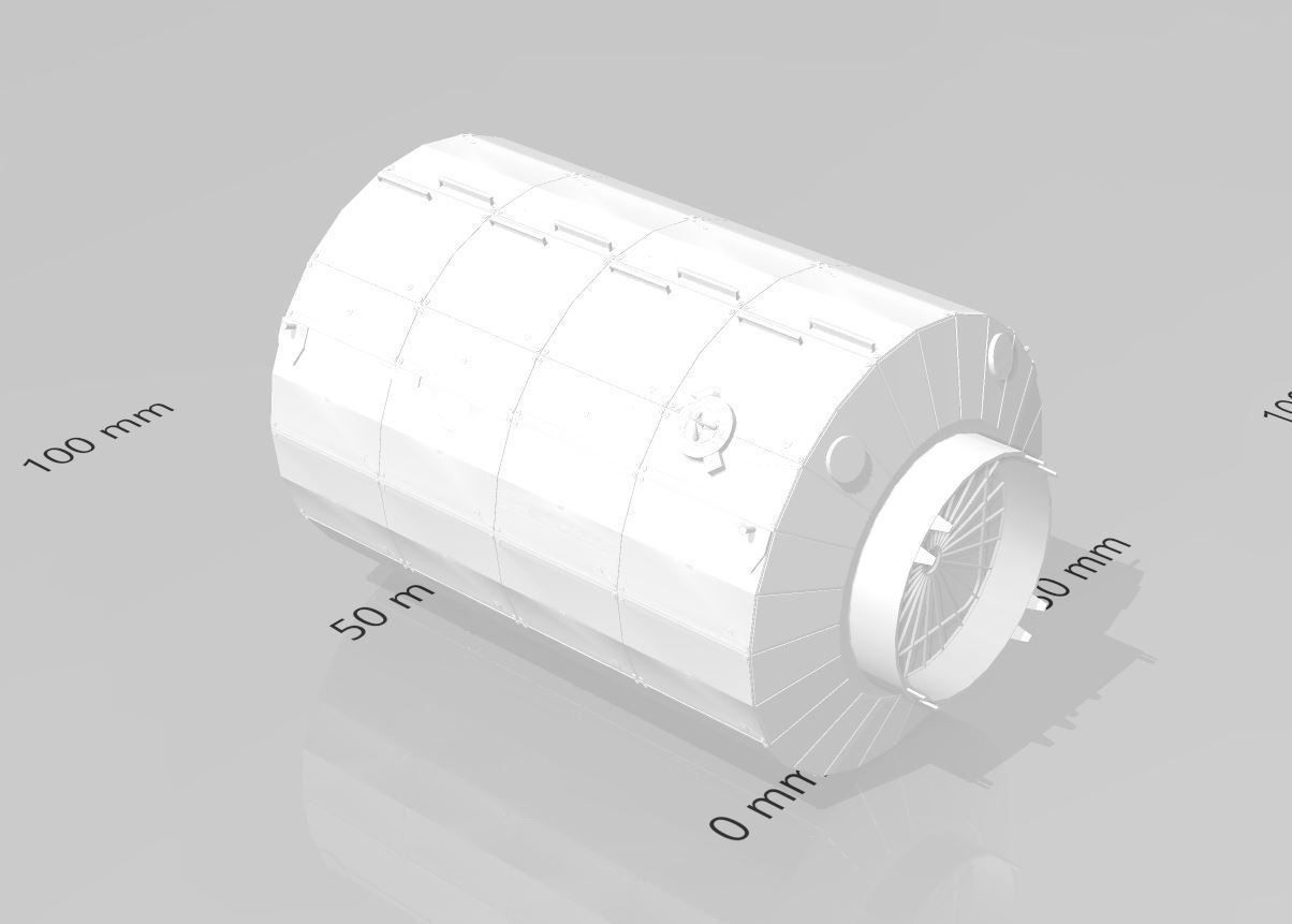 columbus space module 3D print model_4