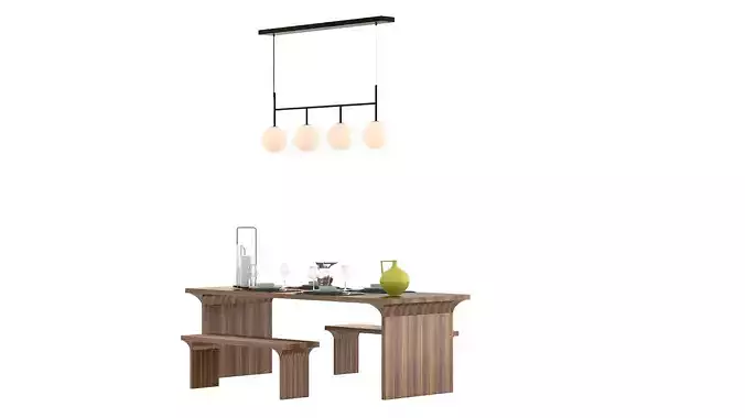 ARCUS TABLE and BENCH SET