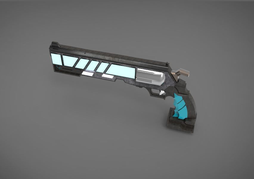 scifi weapon type II 3D print model_1