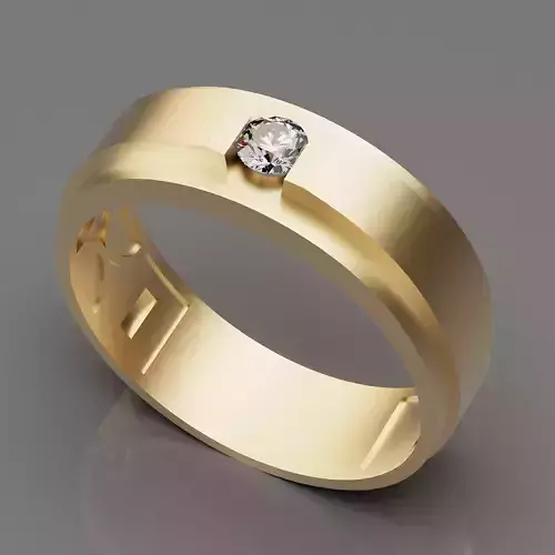 Lux ring silver gold sterling printable jewelry 3D model