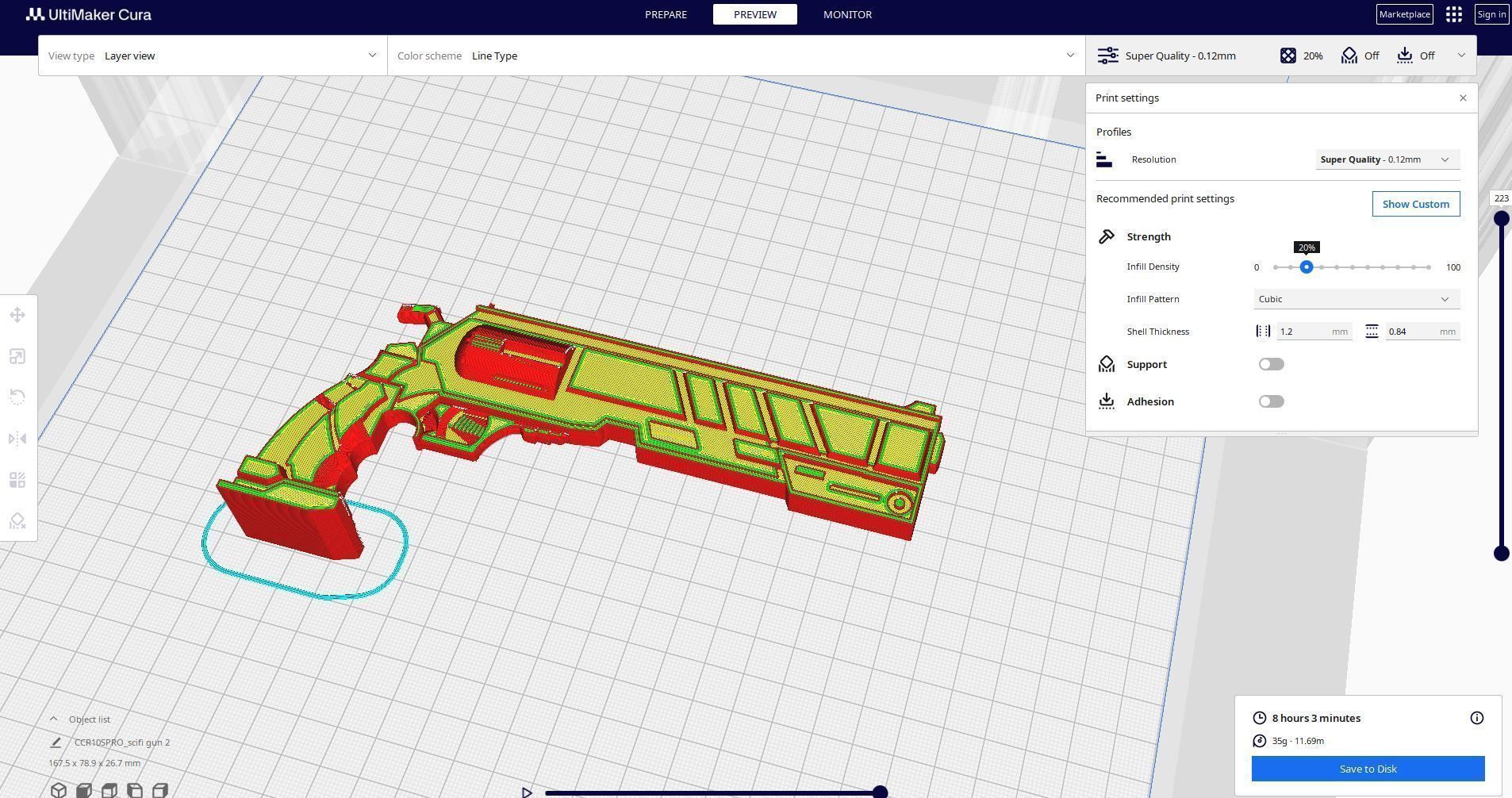 scifi weapon type III 3D print model_5