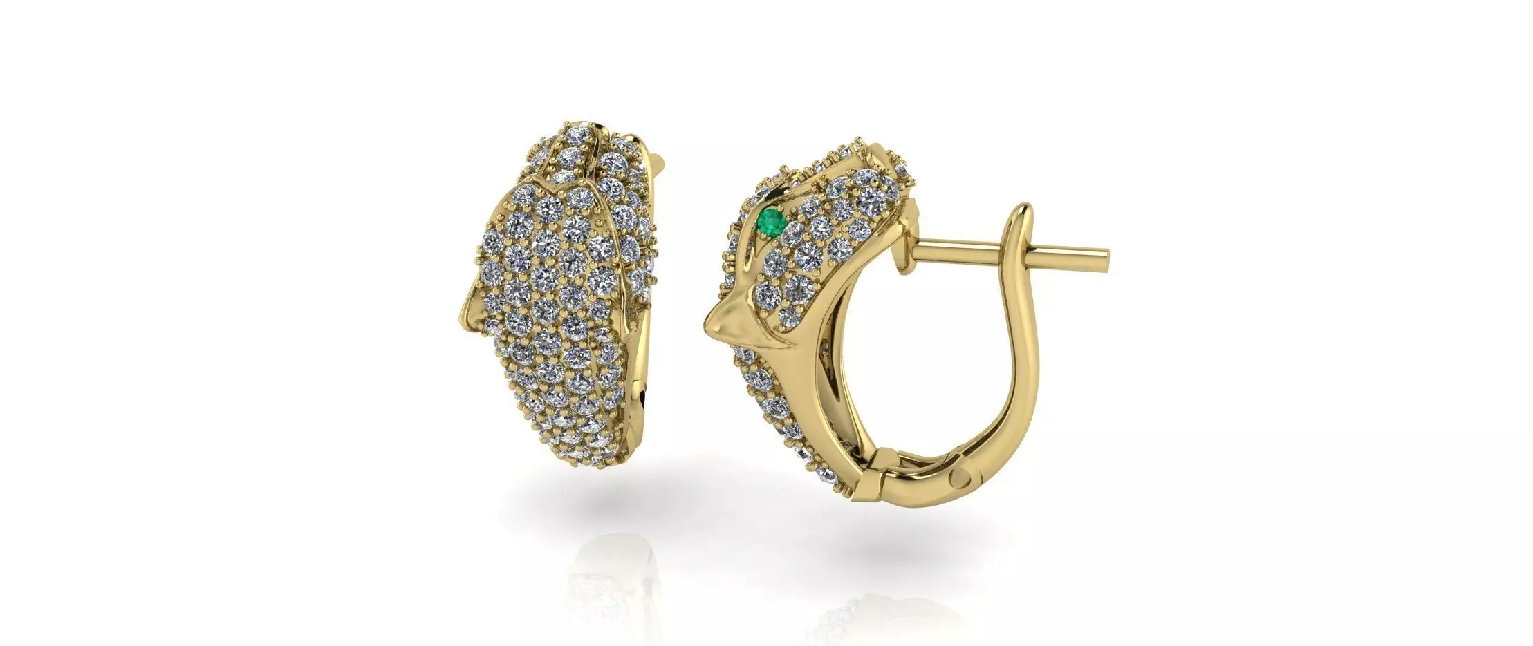 Panther Ear Ring 3D print model_0