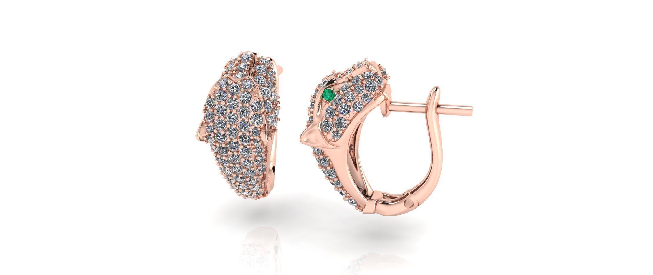 Panther Ear Ring 3D print model_2