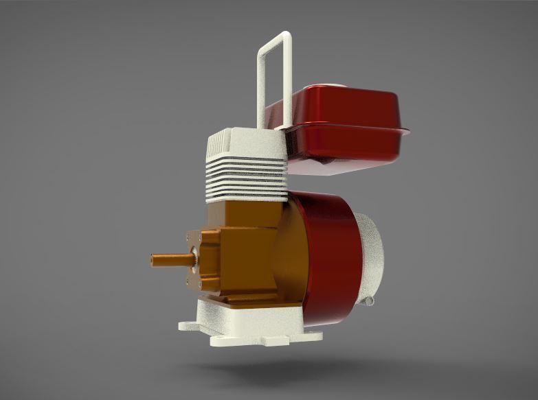 Yanmar gasoline engine 3D model_5