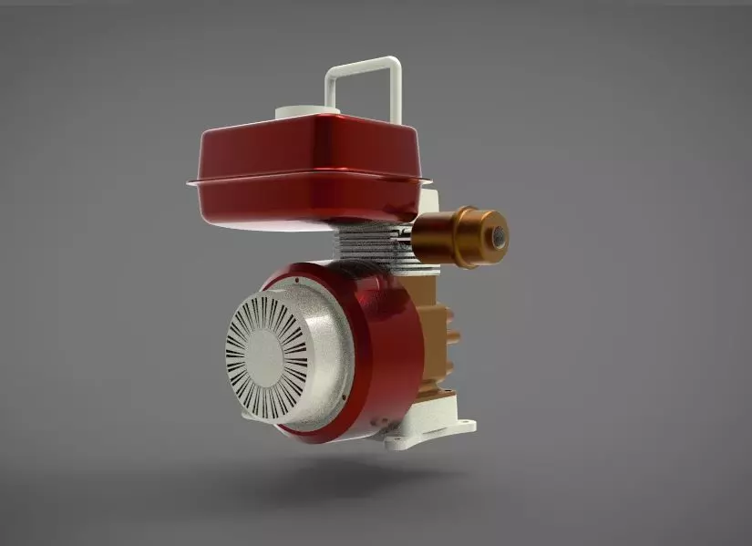 Yanmar gasoline engine 3D model_0