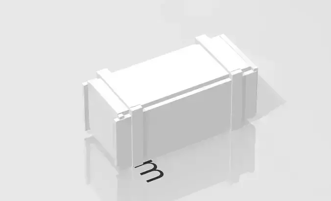 Wooden box packaging A 3D print model