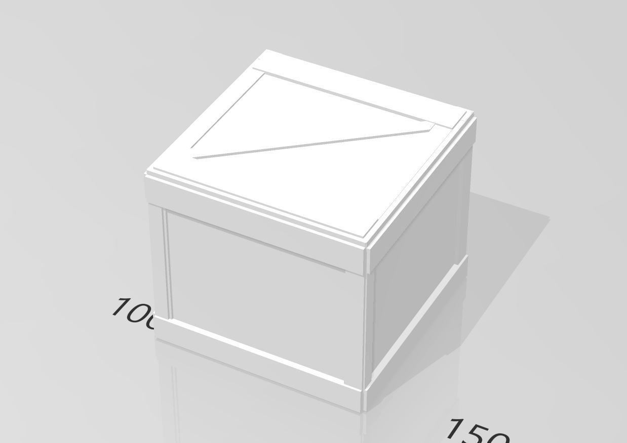 wooden box packaging D 3D print model_1