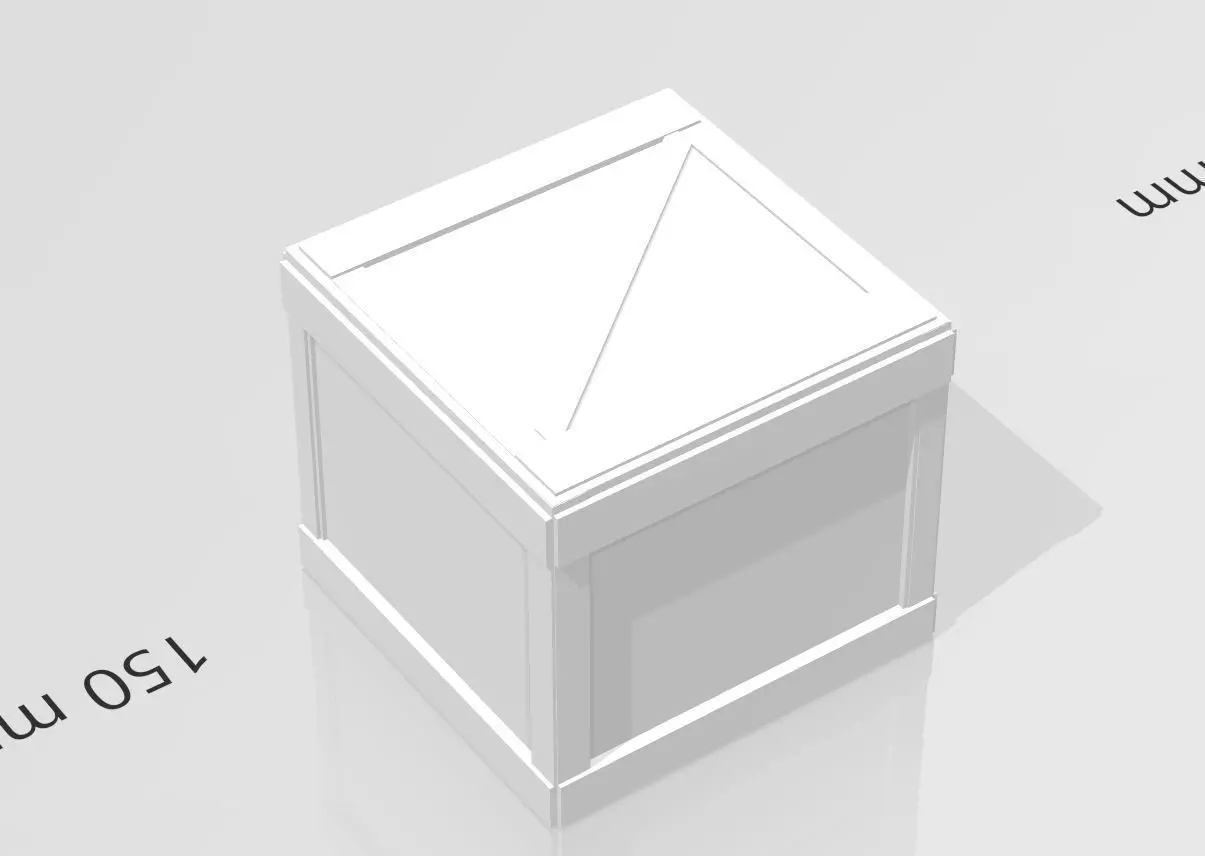 wooden box packaging D 3D print model_0