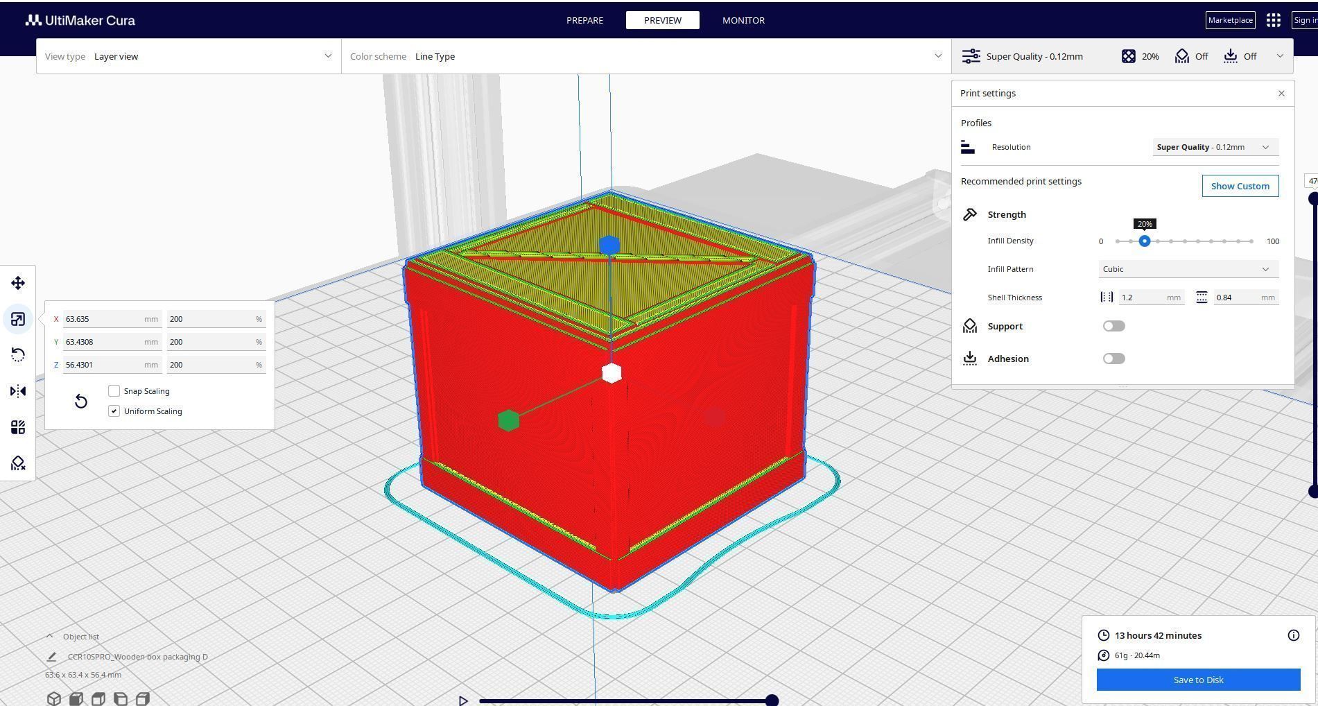 wooden box packaging D 3D print model_3