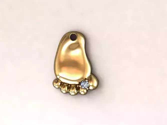 Children foot pendant 10