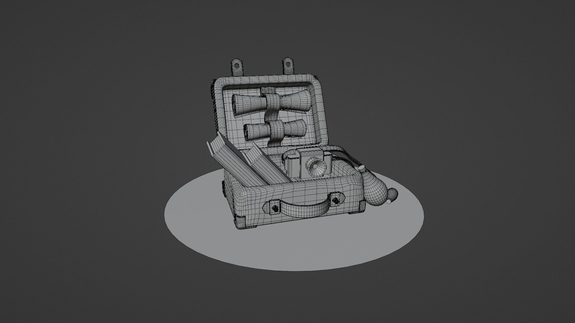 Suitcase Low-poly 3D model_3