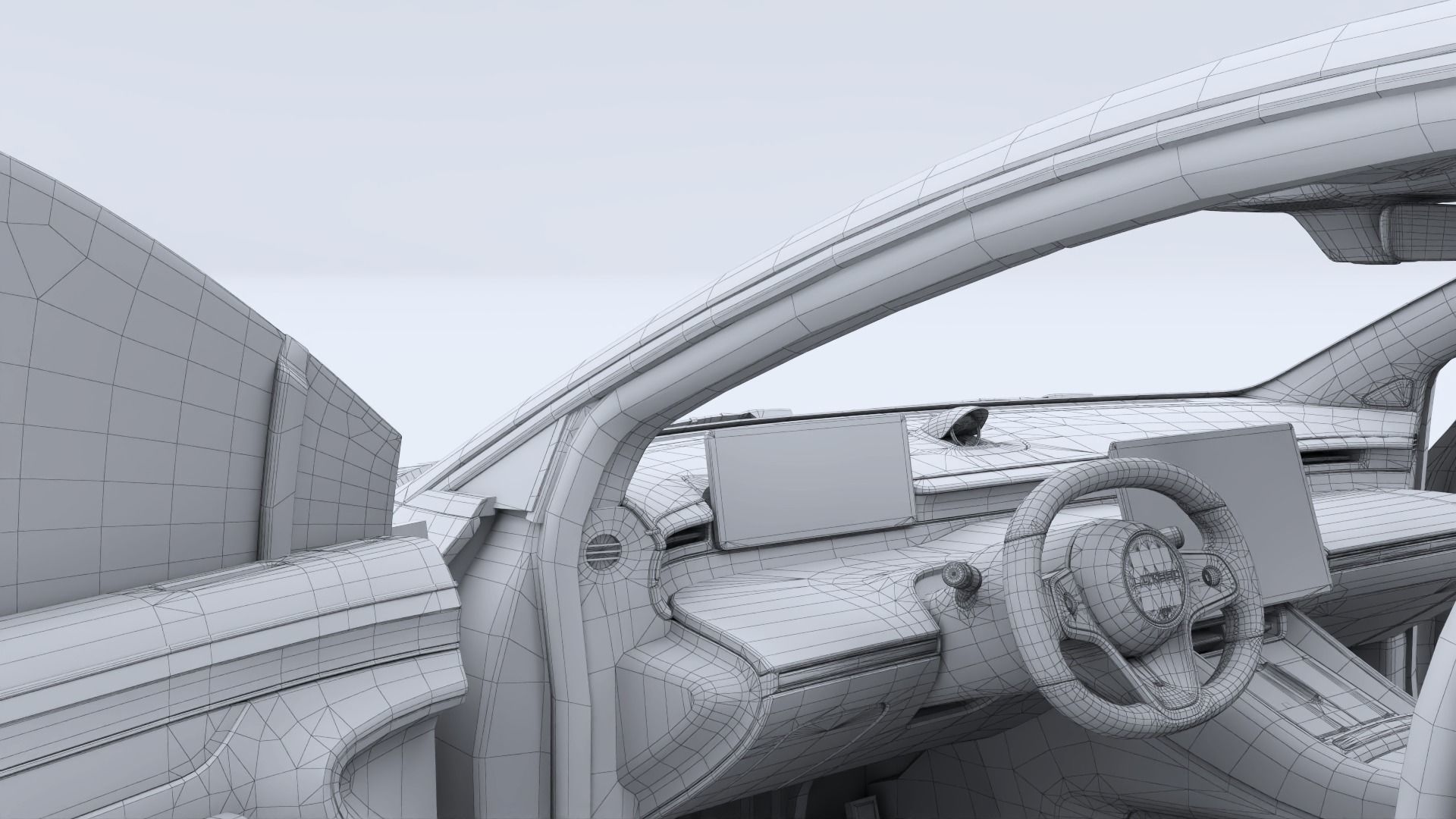 2024 Huawei HIMA Luxeed S7 RS with interior Low-poly 3D model_27