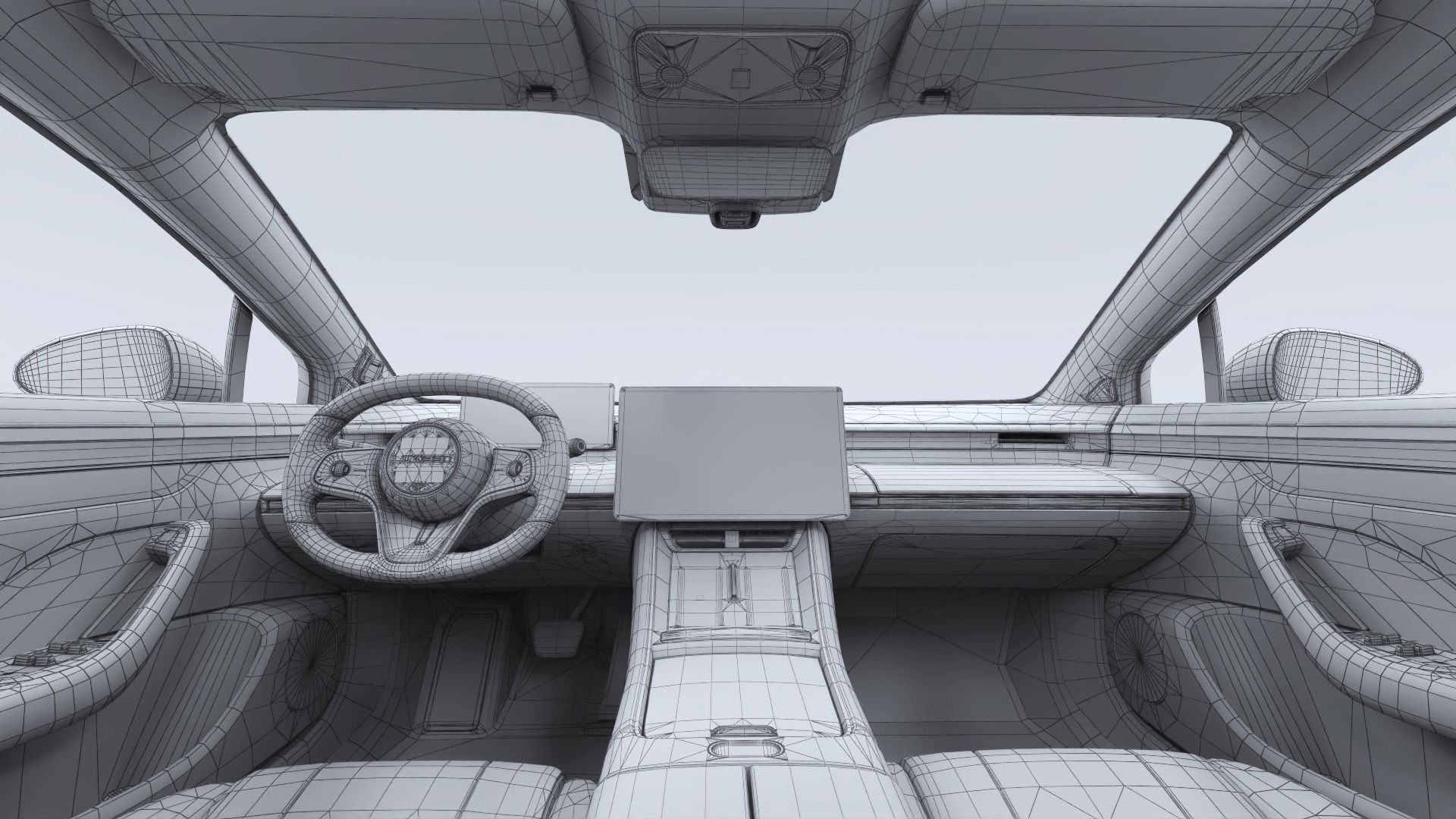 2024 Huawei HIMA Luxeed S7 RS with interior Low-poly 3D model_28