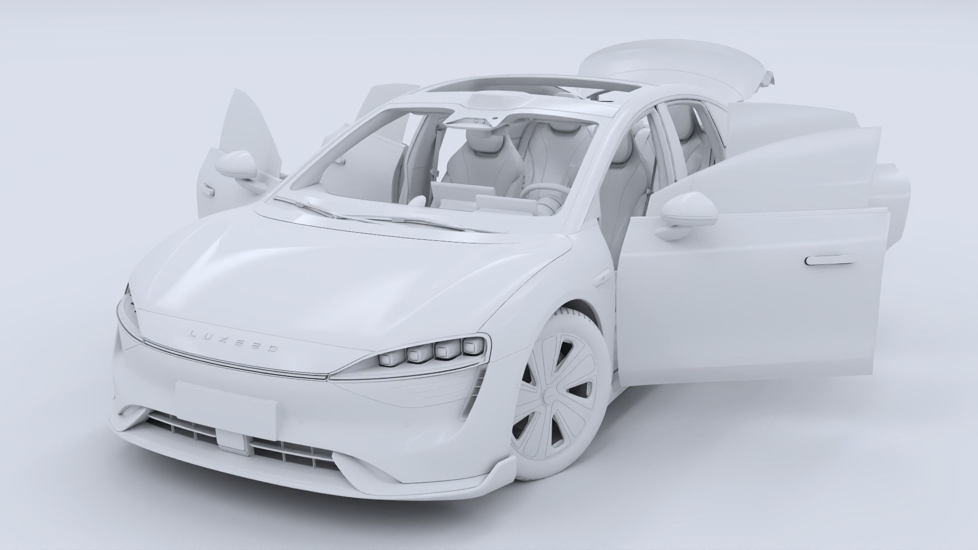 2024 Huawei HIMA Luxeed S7 RS with interior Low-poly 3D model_22