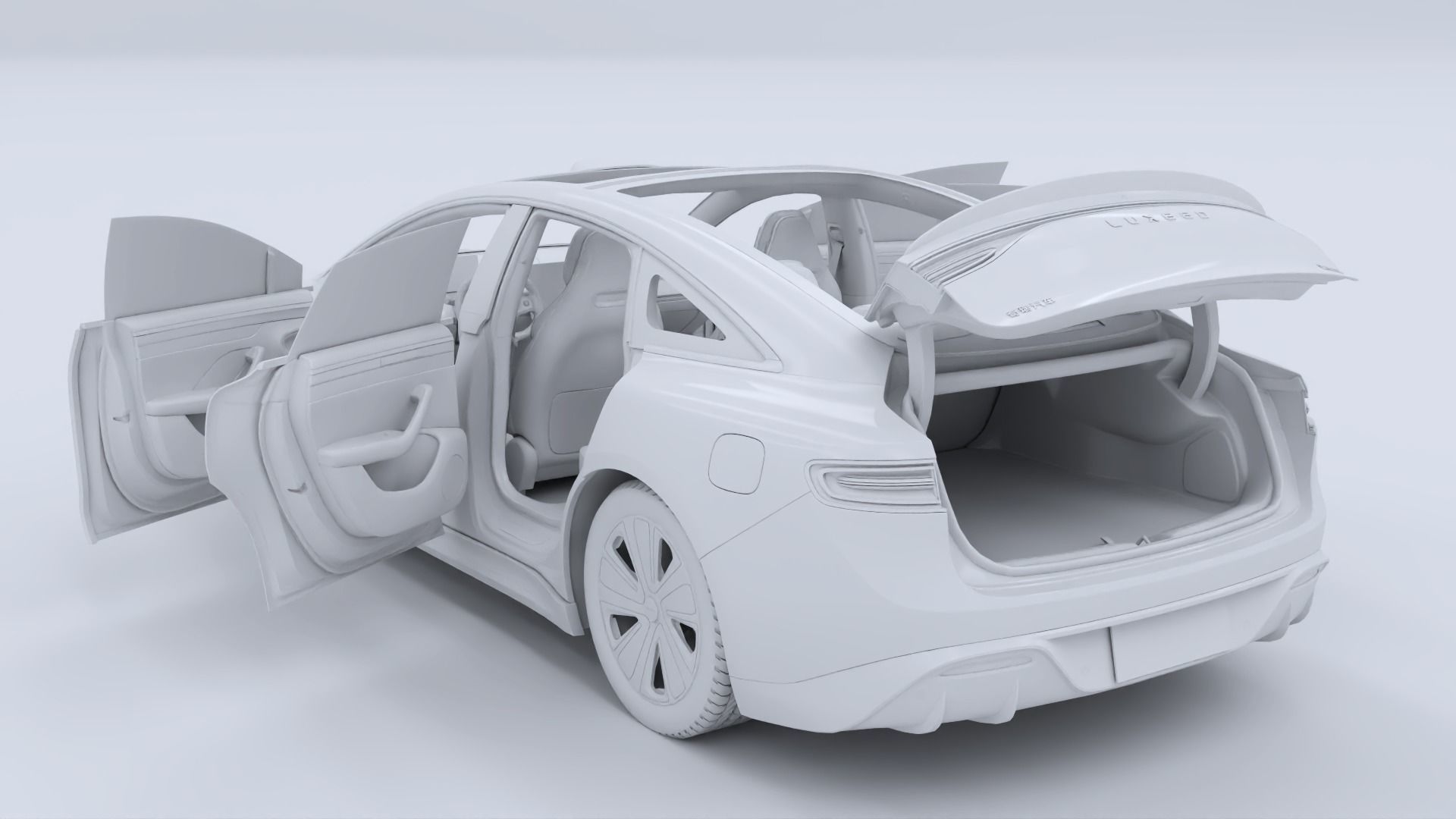 2024 Huawei HIMA Luxeed S7 RS with interior Low-poly 3D model_23