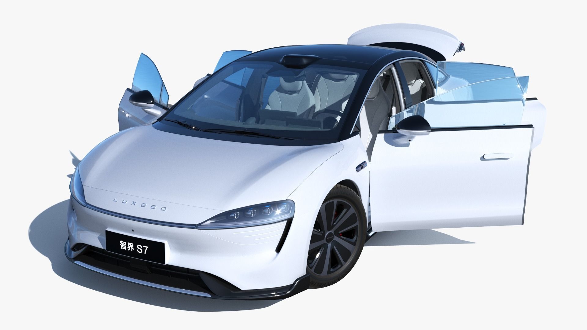 2024 Huawei HIMA Luxeed S7 RS with interior Low-poly 3D model_7