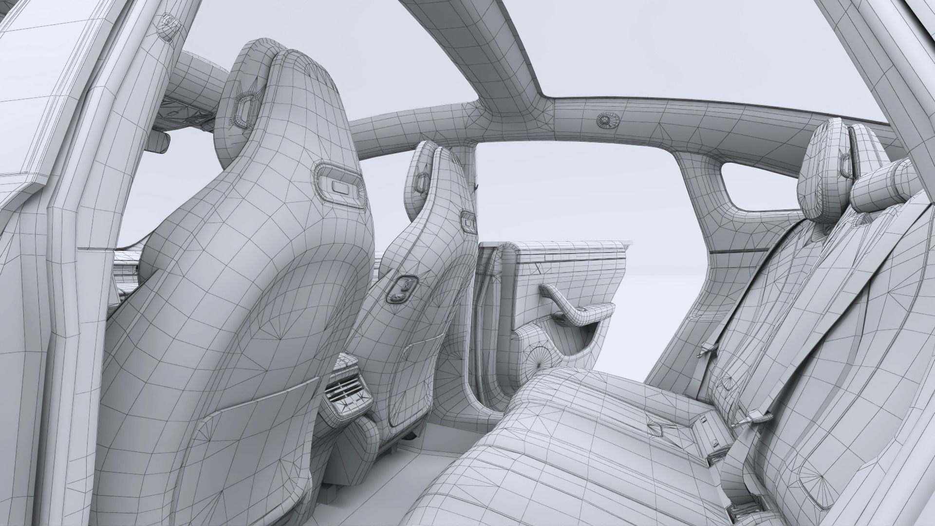 2024 Huawei HIMA Luxeed S7 RS with interior Low-poly 3D model_30