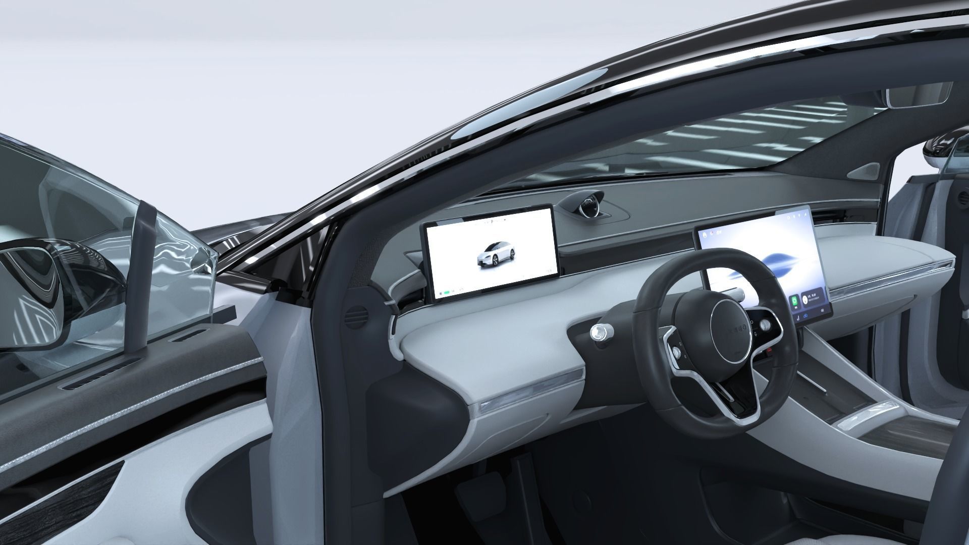 2024 Huawei HIMA Luxeed S7 RS with interior Low-poly 3D model_9