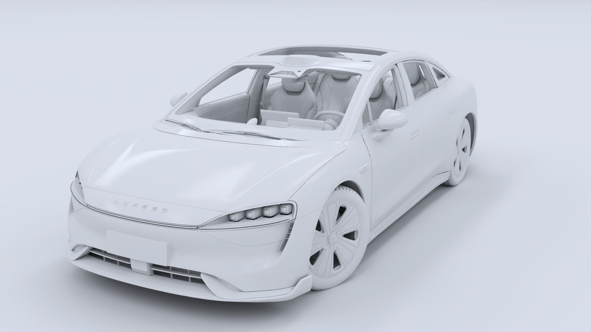 2024 Huawei HIMA Luxeed S7 RS with interior Low-poly 3D model_24