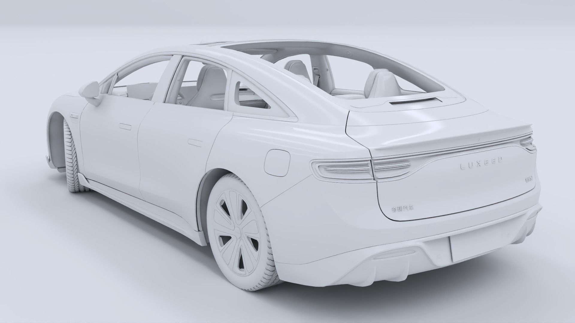 2024 Huawei HIMA Luxeed S7 RS with interior Low-poly 3D model_25