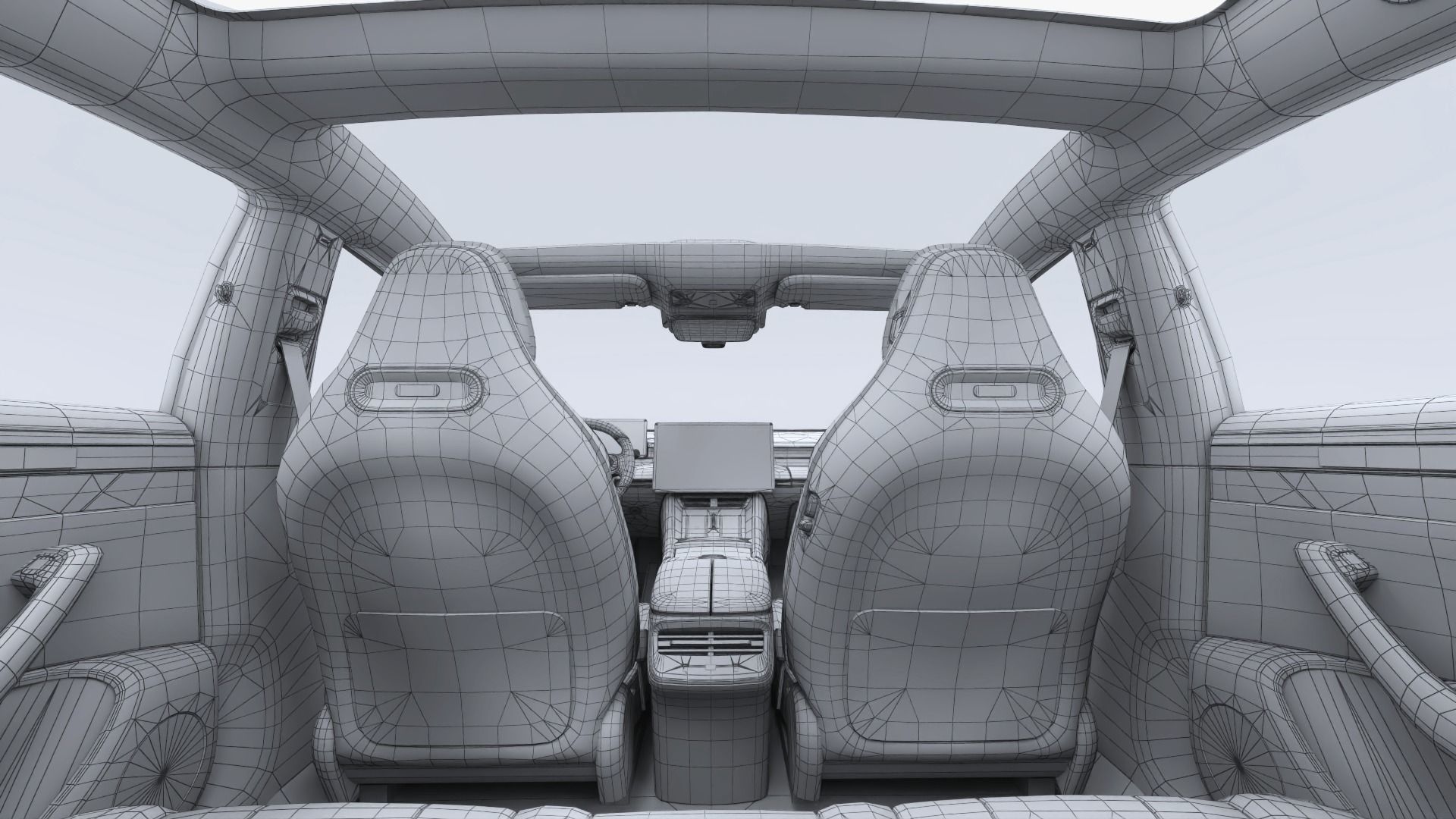 2024 Huawei HIMA Luxeed S7 RS with interior Low-poly 3D model_29