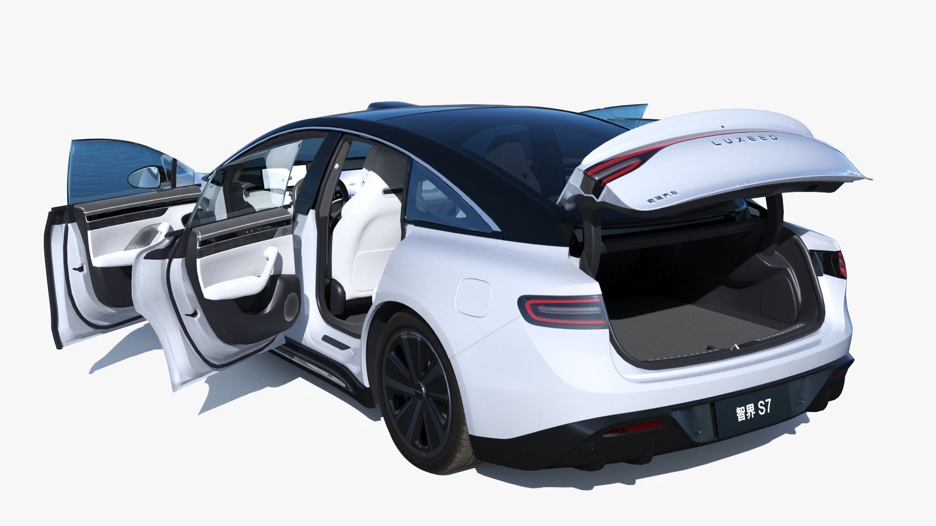 2024 Huawei HIMA Luxeed S7 RS with interior Low-poly 3D model_14