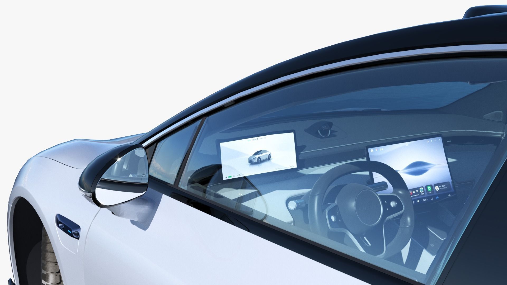 2024 Huawei HIMA Luxeed S7 RS with interior Low-poly 3D model_8