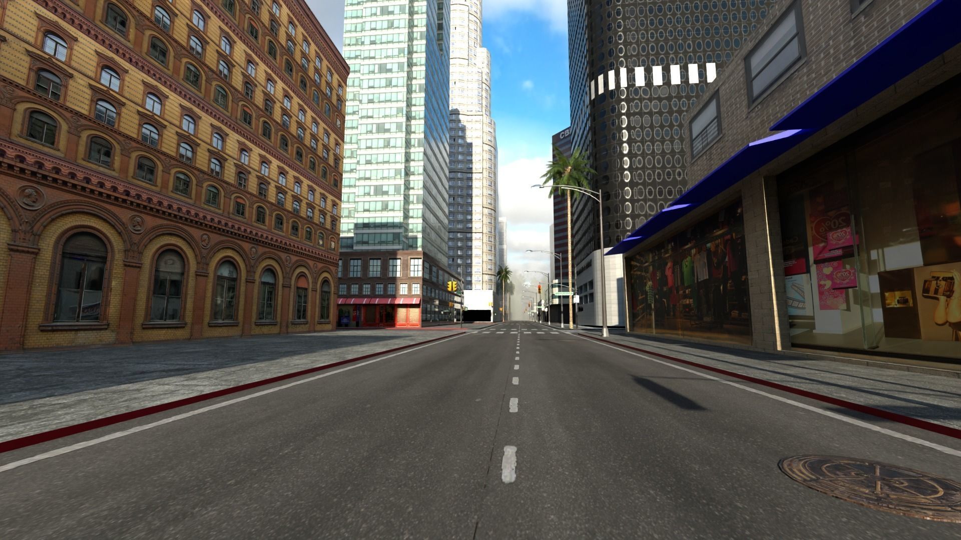 Los Angeles Hollywood Downtown California America LA 3D model_35
