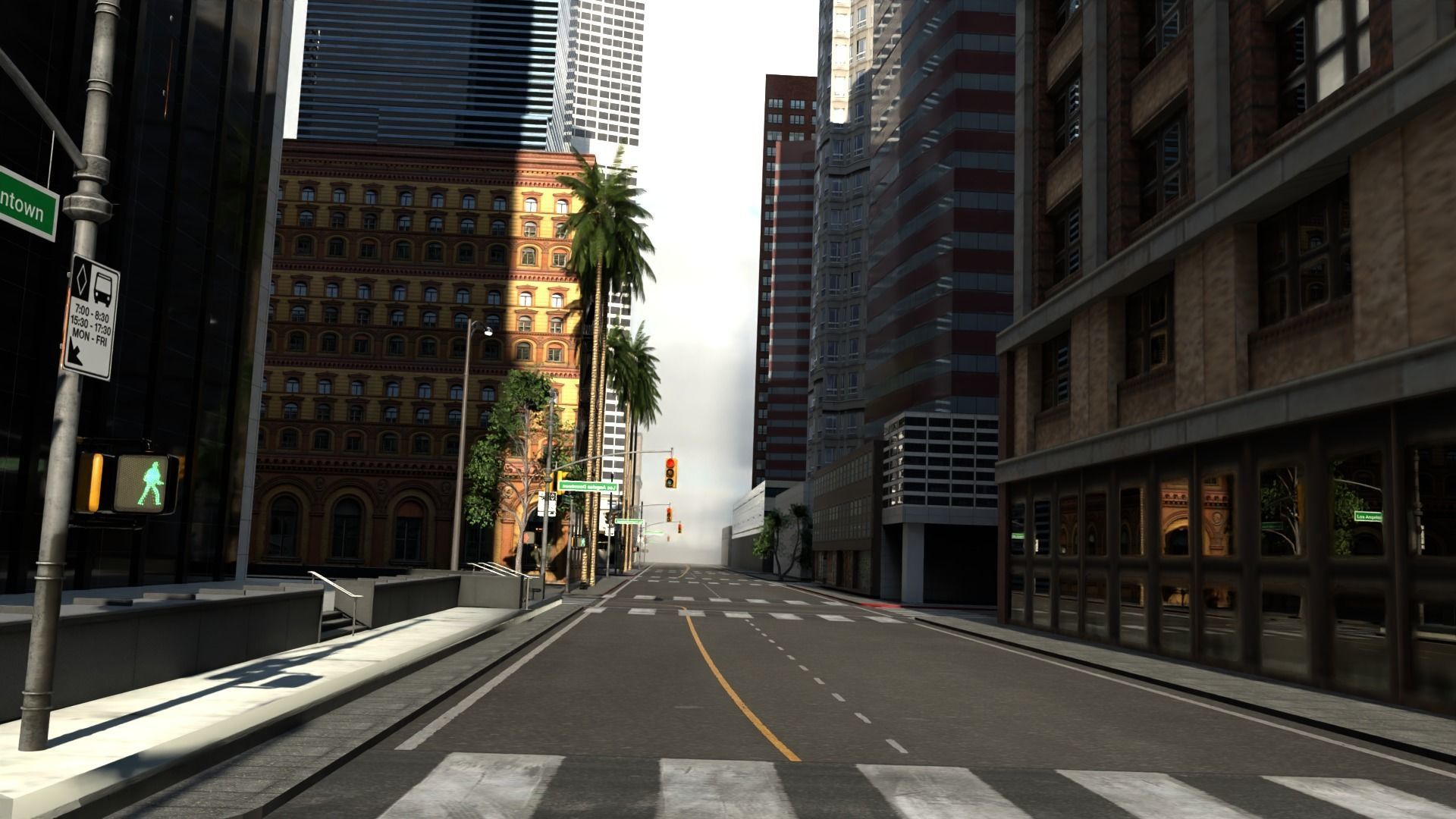 Los Angeles Hollywood Downtown California America LA 3D model_19