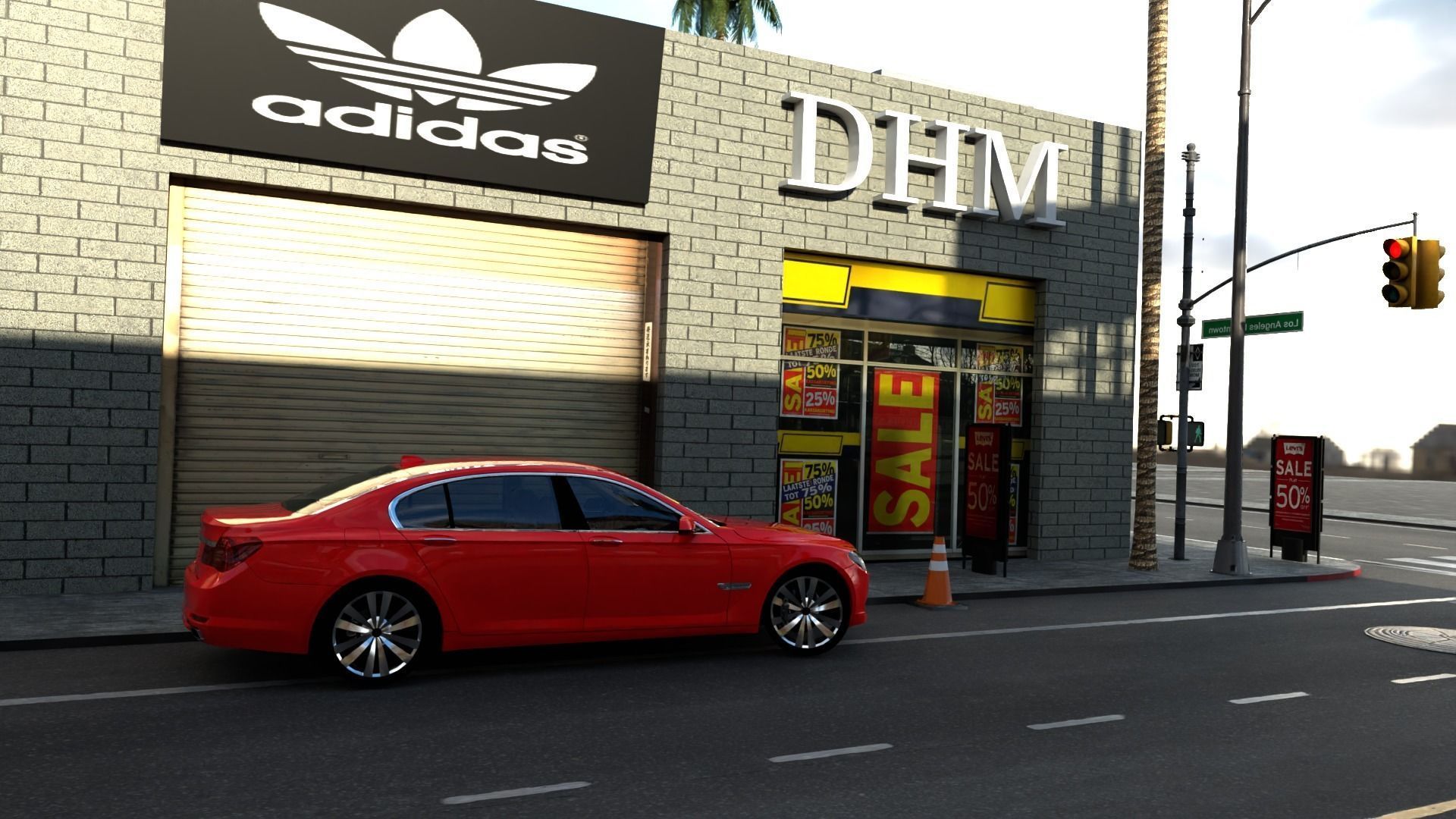 Los Angeles Hollywood Downtown California America LA 3D model_48