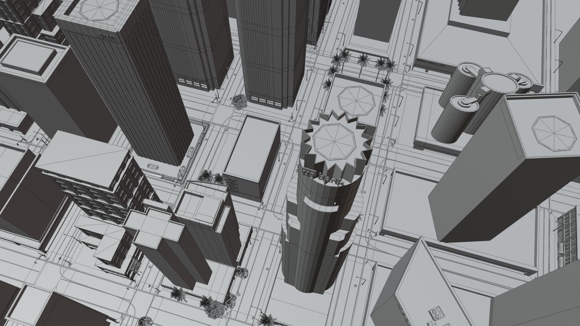 Los Angeles Hollywood Downtown California America LA 3D model_87