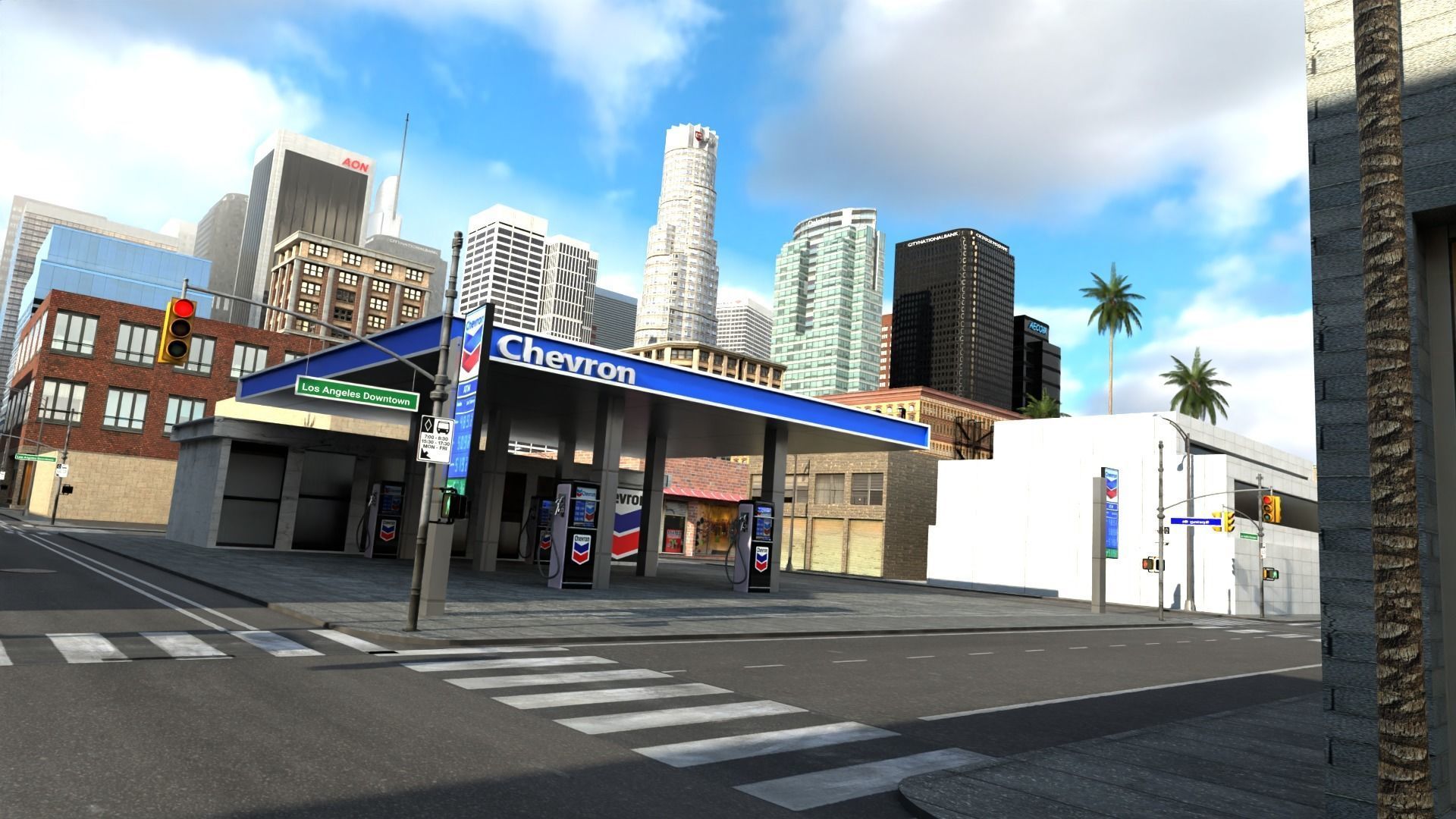 Los Angeles Hollywood Downtown California America LA 3D model_17