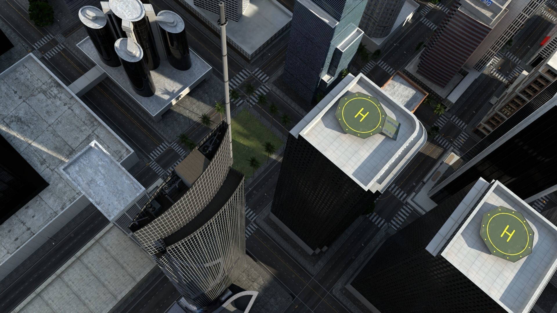 Los Angeles Hollywood Downtown California America LA 3D model_14