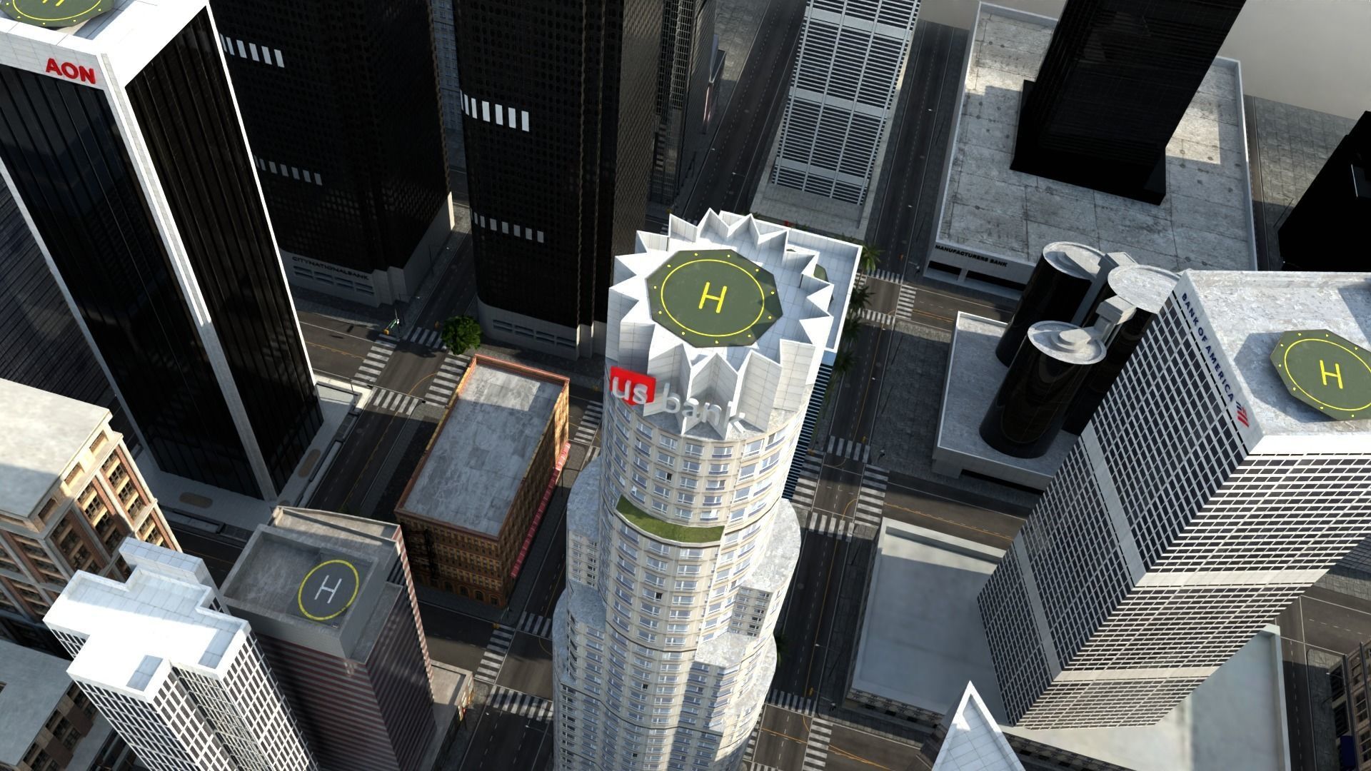 Los Angeles Hollywood Downtown California America LA 3D model_126