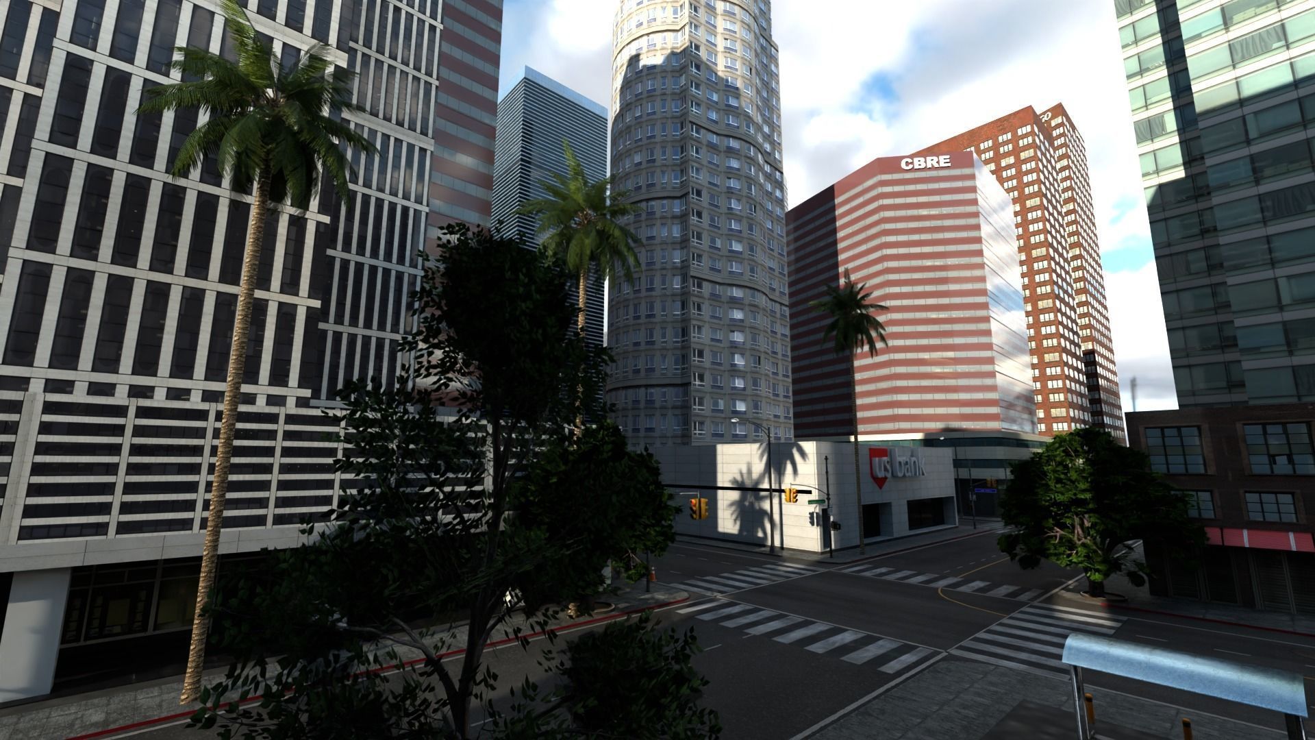 Los Angeles Hollywood Downtown California America LA 3D model_77